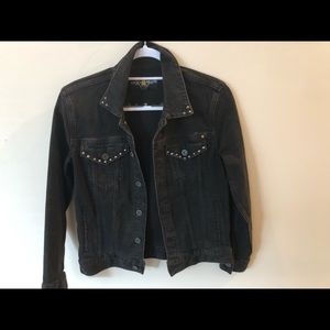 Lucky Brand Black Denim Jacket w/ detailing